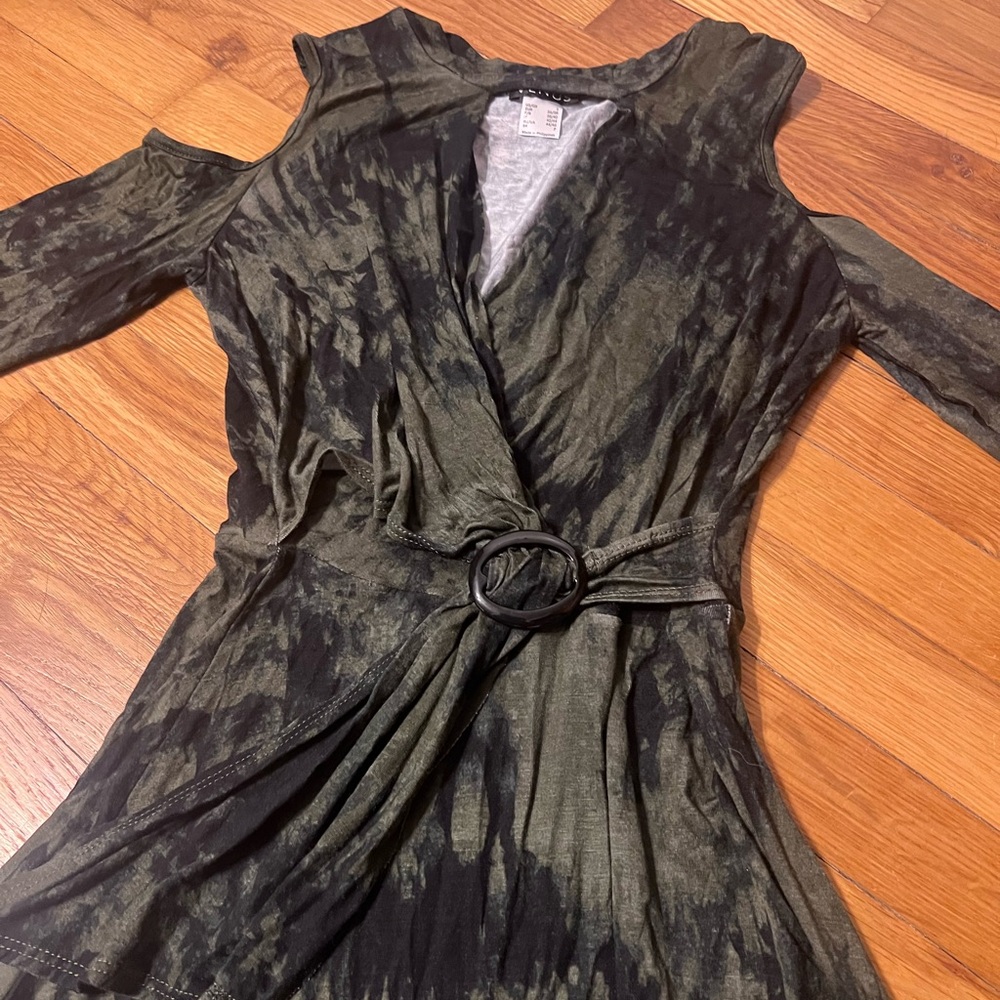 Sz S Venus Faux Wrap Tie Dye Dress